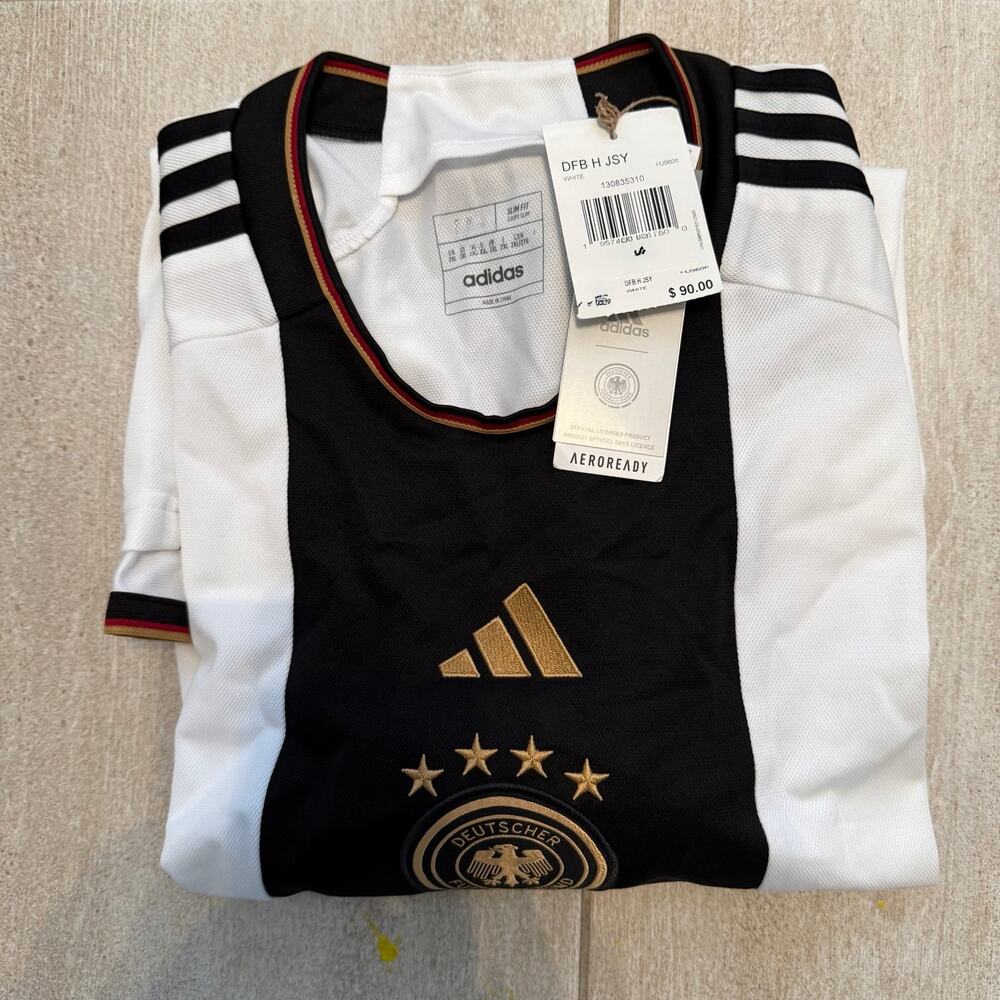 NEW ADIDAS GERMANY 22/23 HOME SOCCER JERSEY SZ SMALL MENS! - 0242